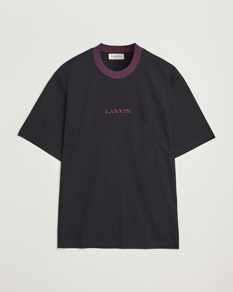 Heren | T-shirts | Lanvin | Curb Detail Logo T-Shirt Black