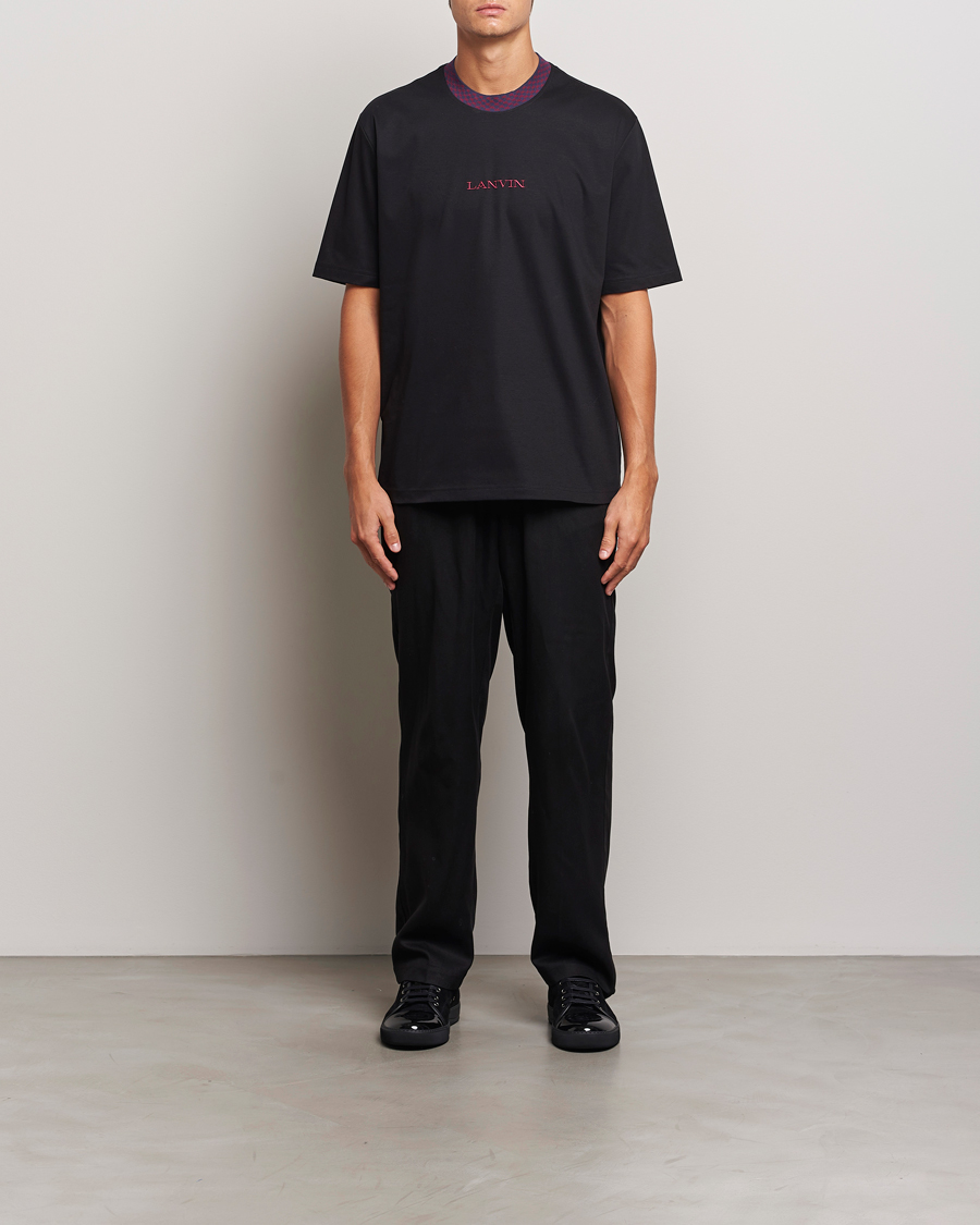 Heren | T-shirts | Lanvin | Curb Detail Logo T-Shirt Black