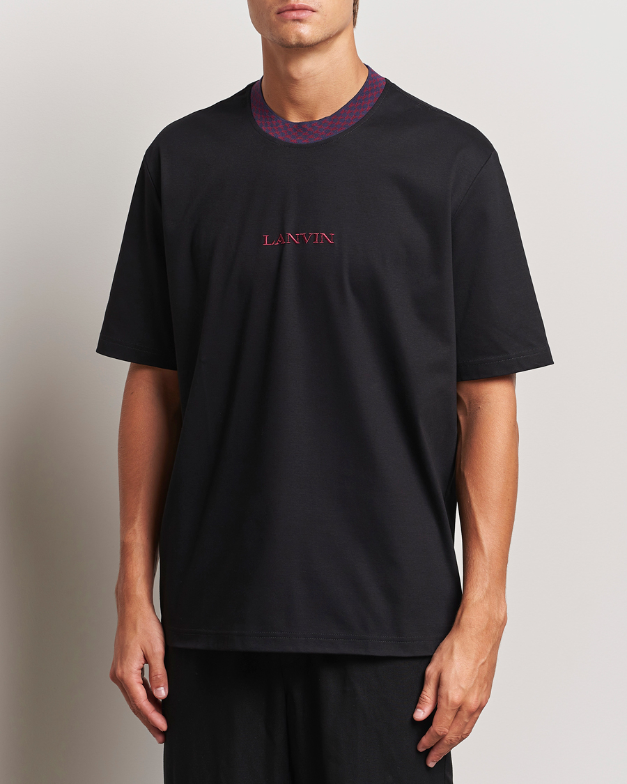 Heren | T-shirts | Lanvin | Curb Detail Logo T-Shirt Black