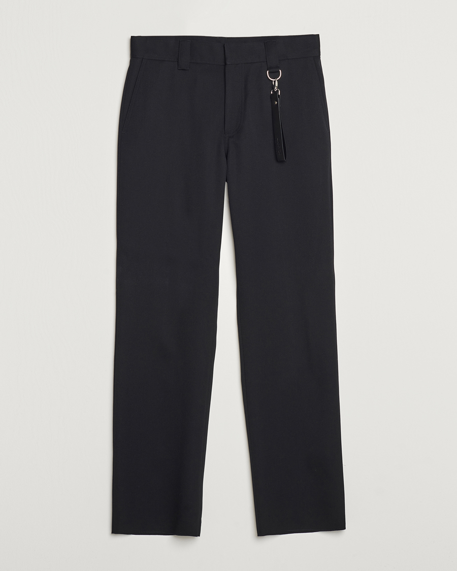 Heren | Broeken | Lanvin | Casual Straight Wool Trousers Black