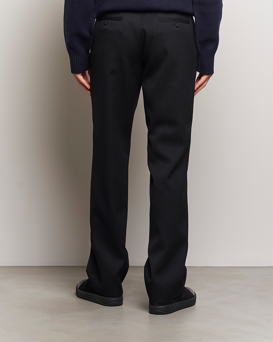 Heren | Broeken | Lanvin | Casual Straight Wool Trousers Black