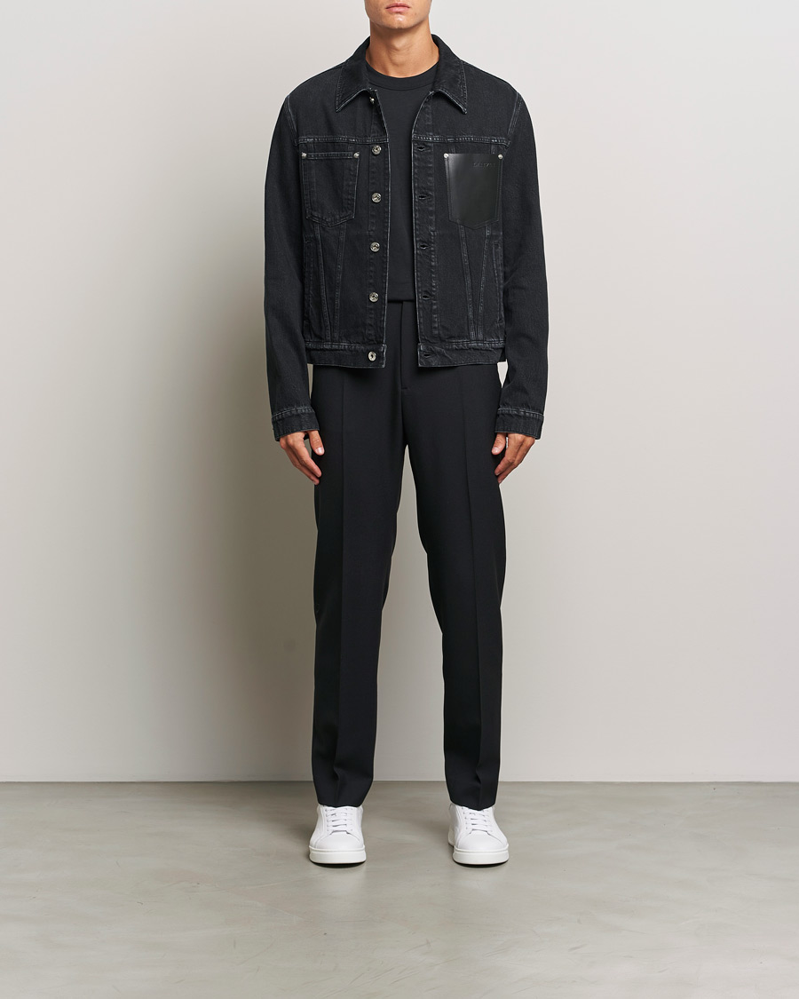 Heren | Jassen | Lanvin | Leather Pocket Denim Jacket Black