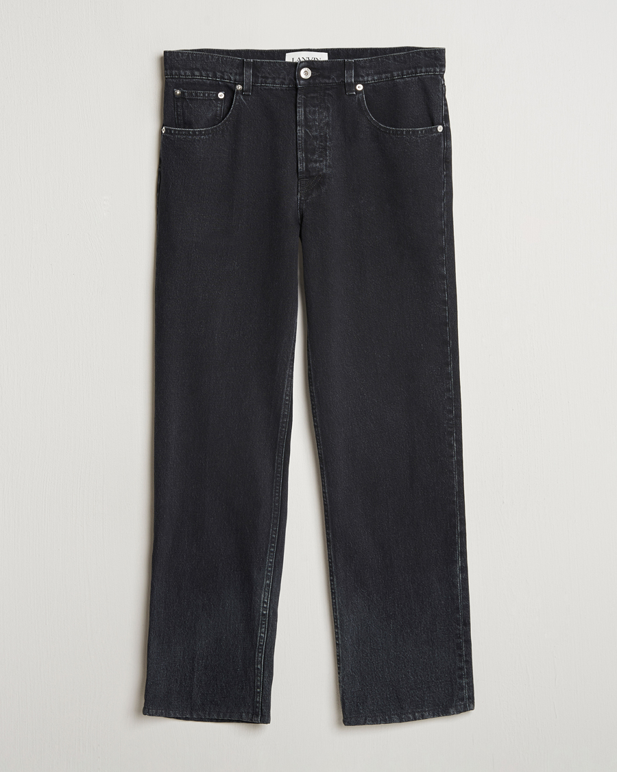 Heren | Jeans | Lanvin | Leather Pocket Denim Pants Black