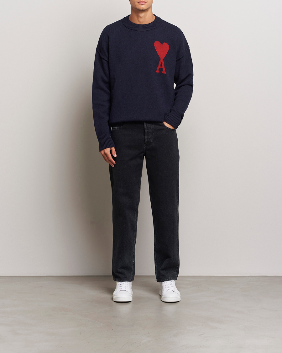 Heren | Jeans | Lanvin | Leather Pocket Denim Pants Black