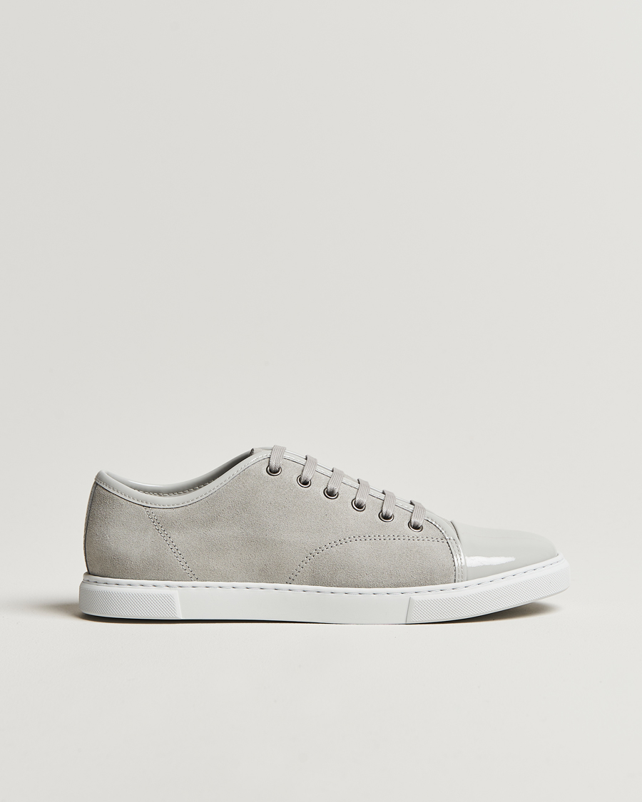 Heren | Lanvin Womens Patent Cap Toe Sneaker Powder Gray | Lanvin | Womens Patent Cap Toe Sneaker Powder Gray