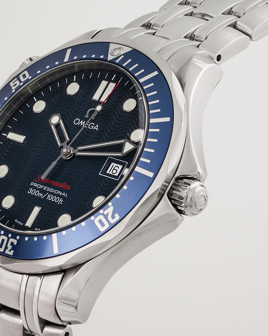 Heren | Omega Pre-Owned Seamaster Diver 300M Red 2221.80.00 Silver | Omega Pre-Owned | Seamaster Diver 300M Red 2221.80.00 Silver