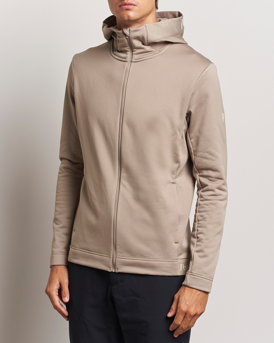 Heren | Truien | Peak Performance | Rider Tech Zip Hood Avid Beige