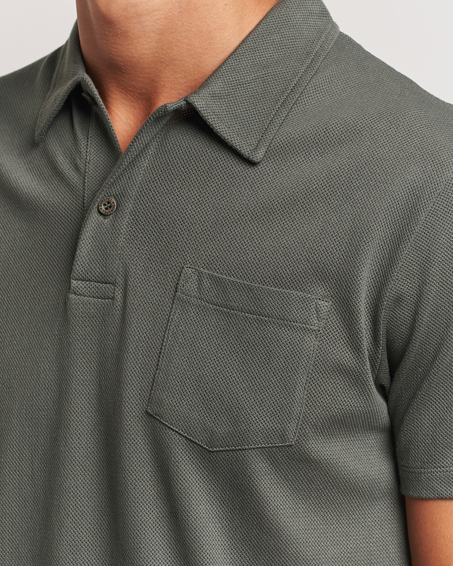 Heren | Polo's | Sunspel | Riviera Polo Shirt Drill Green