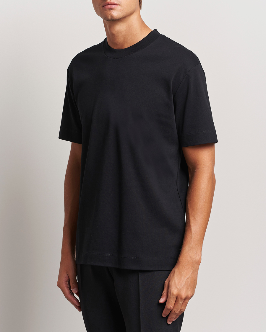 Heren | T-shirts | Sunspel | Heavy Weight Supima Cotton T-Shirt Black