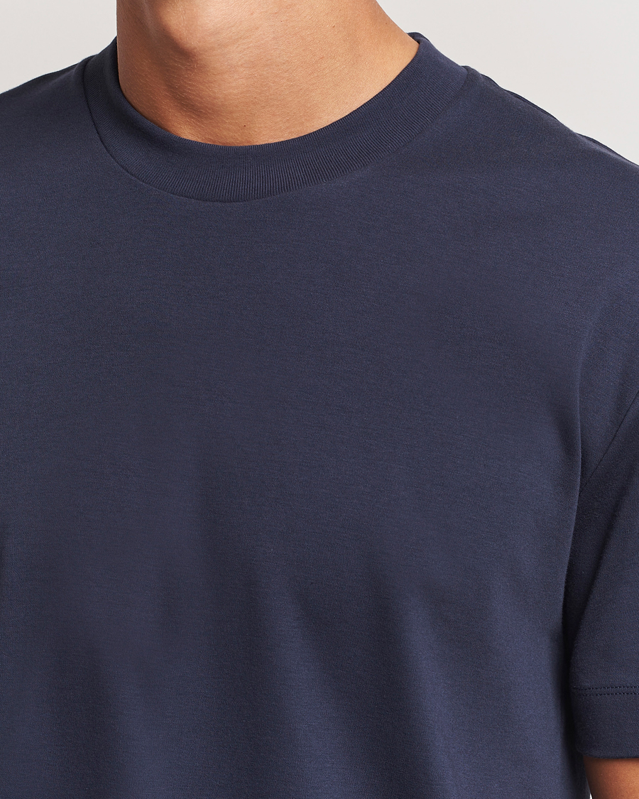 Heren | T-shirts | Sunspel | Heavy Weight Supima Cotton T-Shirt Navy