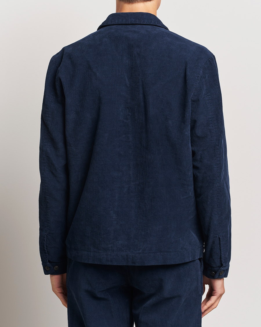 Heren | Jassen | Sunspel | Corduroy Harrington Jacket Navy