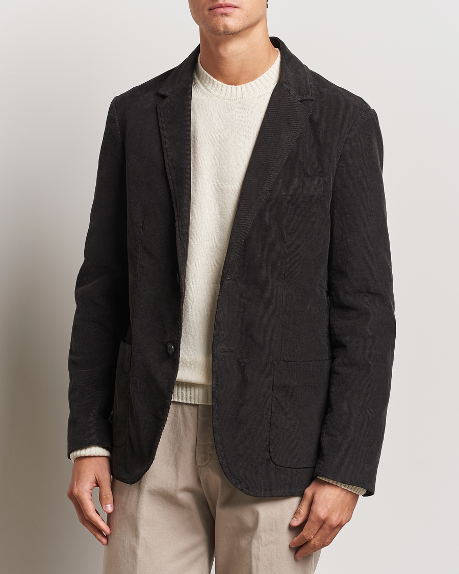 Heren | Blazers | Sunspel | Relaxed Corduroy Blazer Coffee