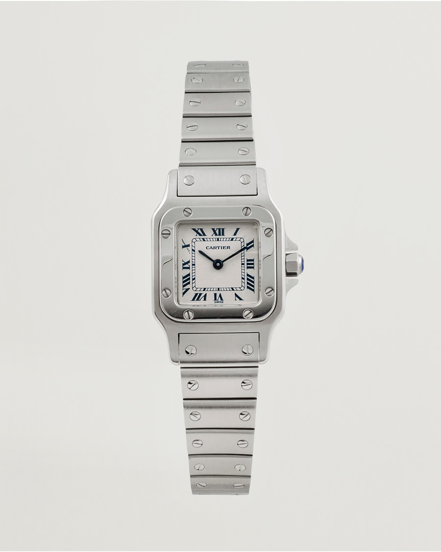 Heren | Cartier Pre-Owned Santos Galbée 1565 Silver | Cartier Pre-Owned | Santos Galbée 1565 Silver
