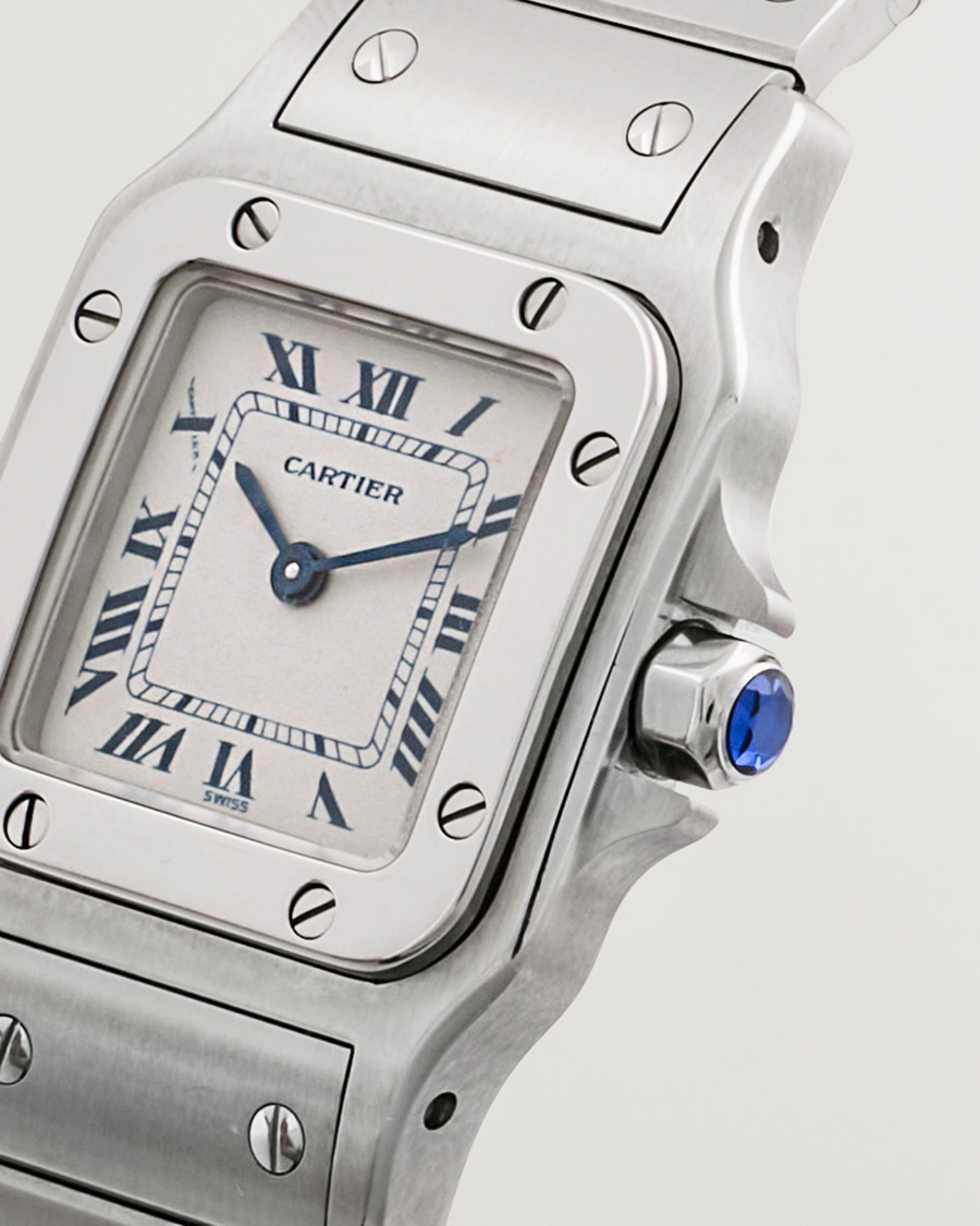 Heren | Cartier Pre-Owned Santos Galbée 1565 Silver | Cartier Pre-Owned | Santos Galbée 1565 Silver