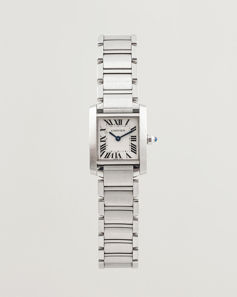 Heren | Cartier Pre-Owned Tank Française 2384 Silver | Cartier Pre-Owned | Tank Française 2384 Silver
