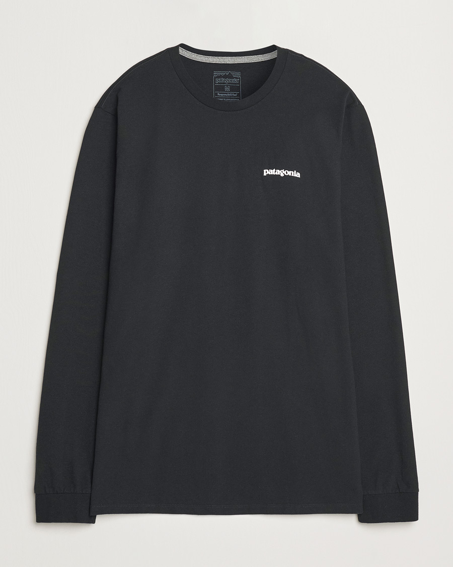 Heren | T-shirts | Patagonia | P-6 Logo Responsibili LS T-Shirt Black