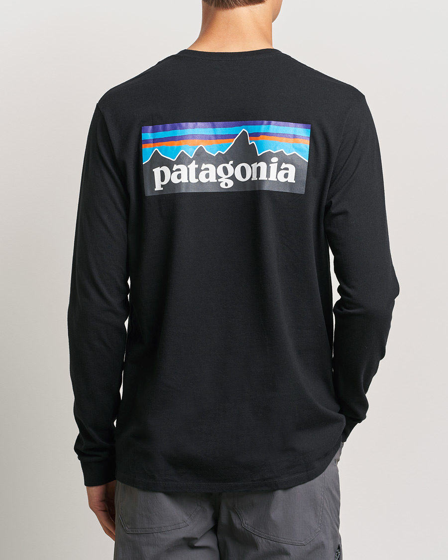Heren | T-shirts | Patagonia | P-6 Logo Responsibili LS T-Shirt Black