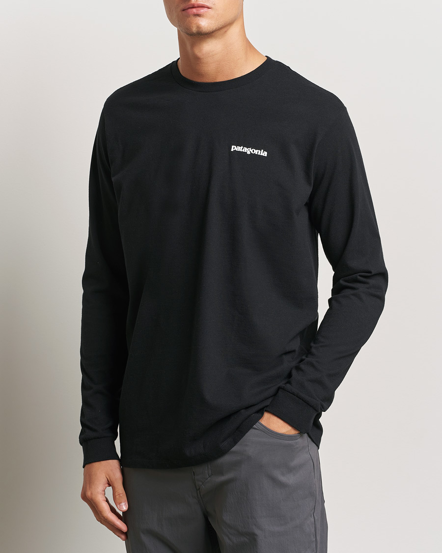 Heren | T-shirts | Patagonia | P-6 Logo Responsibili LS T-Shirt Black
