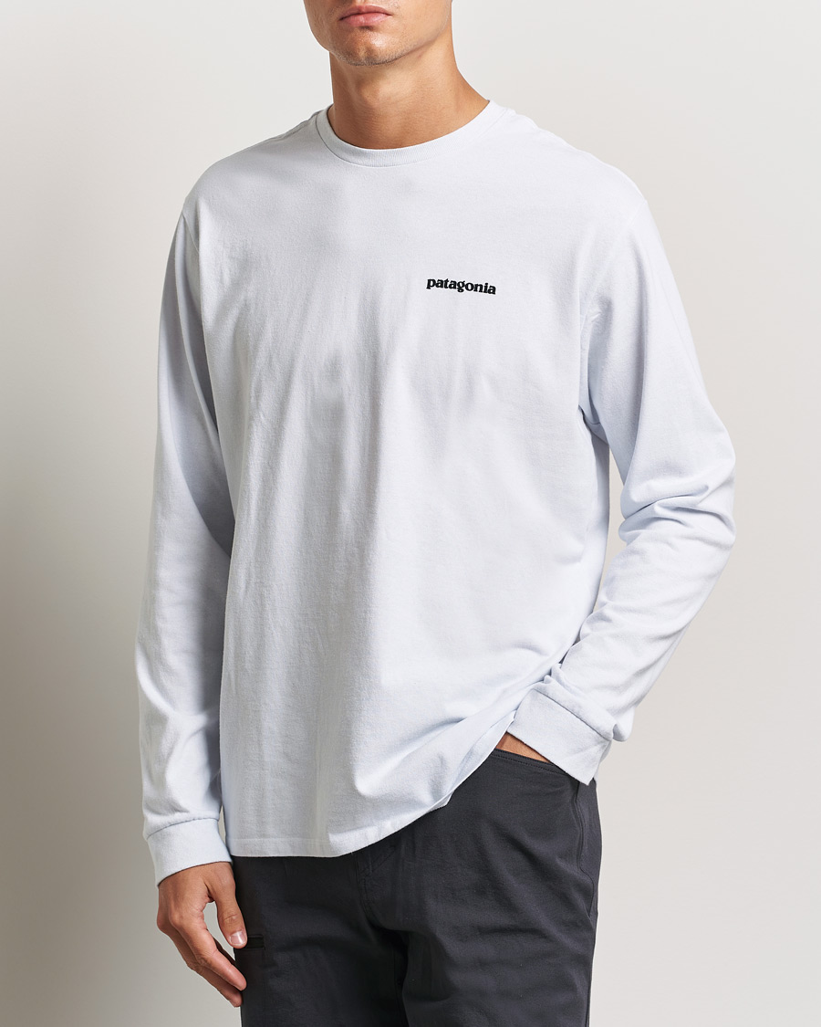 Heren | T-shirts | Patagonia | P-6 Logo Responsibili LS T-Shirt White