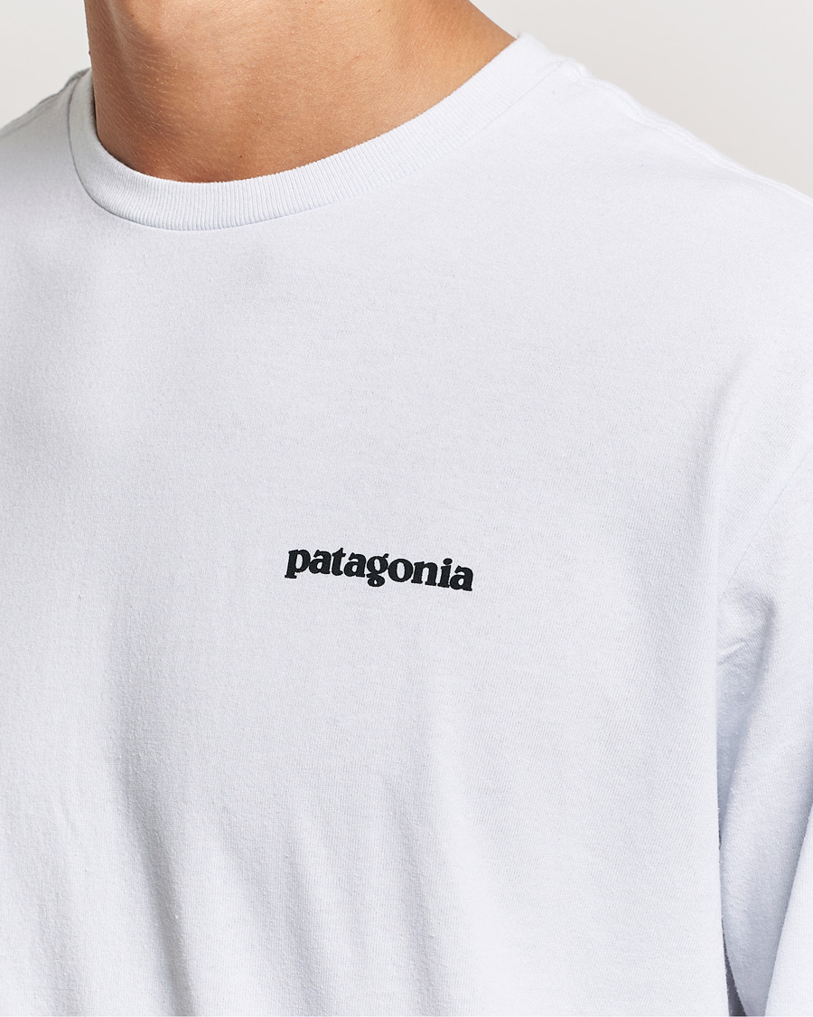 Heren | T-shirts | Patagonia | P-6 Logo Responsibili LS T-Shirt White