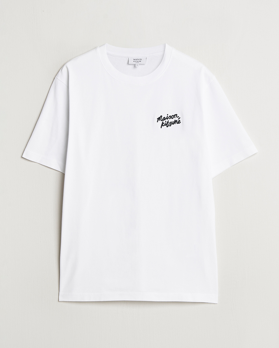 Heren | T-shirts | Maison Kitsuné | Mini Handwriting T-shirt White