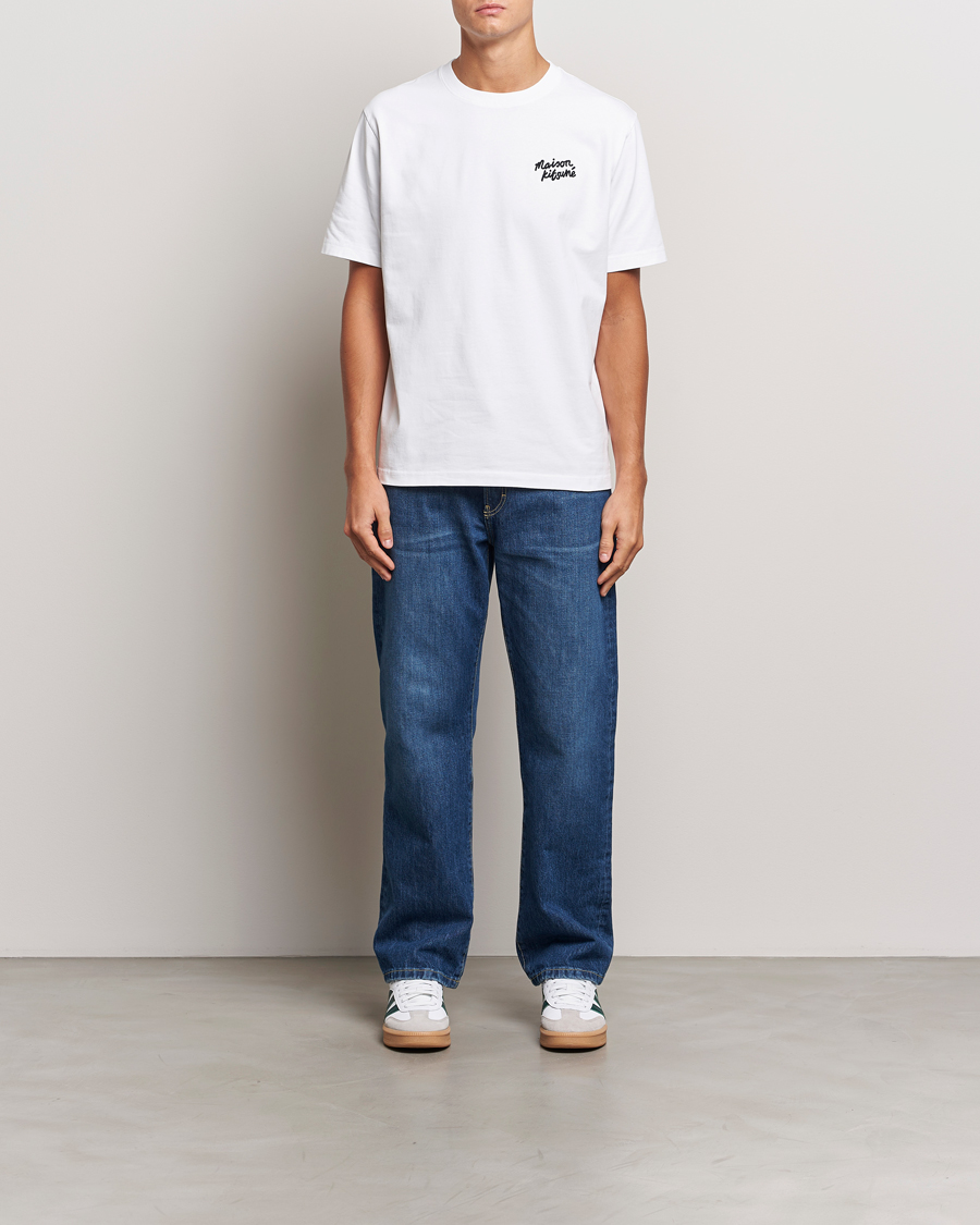 Heren | T-shirts | Maison Kitsuné | Mini Handwriting T-shirt White