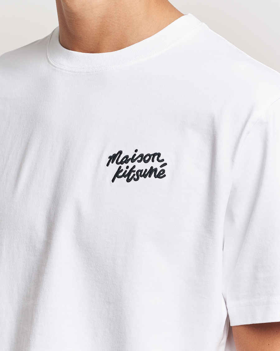 Heren | T-shirts | Maison Kitsuné | Mini Handwriting T-shirt White