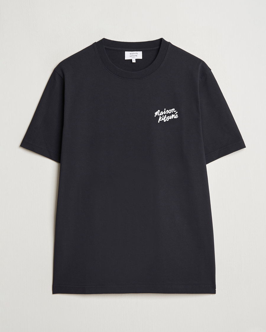 Heren | T-shirts | Maison Kitsuné | Mini Handwriting T-shirt Black
