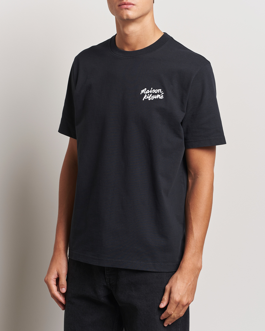 Heren | T-shirts | Maison Kitsuné | Mini Handwriting T-shirt Black