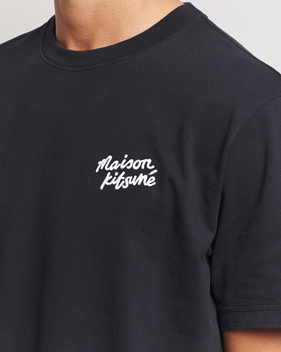 Heren | T-shirts | Maison Kitsuné | Mini Handwriting T-shirt Black