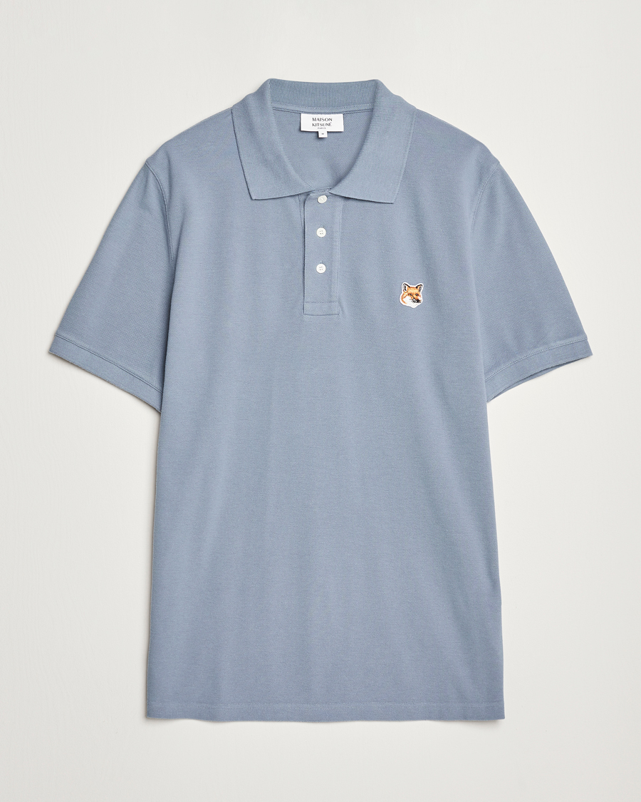 Heren | Polo's | Maison Kitsuné | Fox Head Polo Moonlight Blue