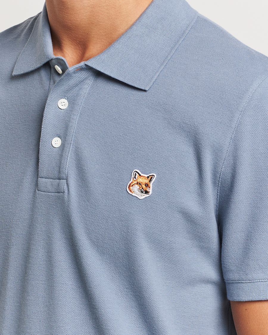 Heren | Polo's | Maison Kitsuné | Fox Head Polo Moonlight Blue