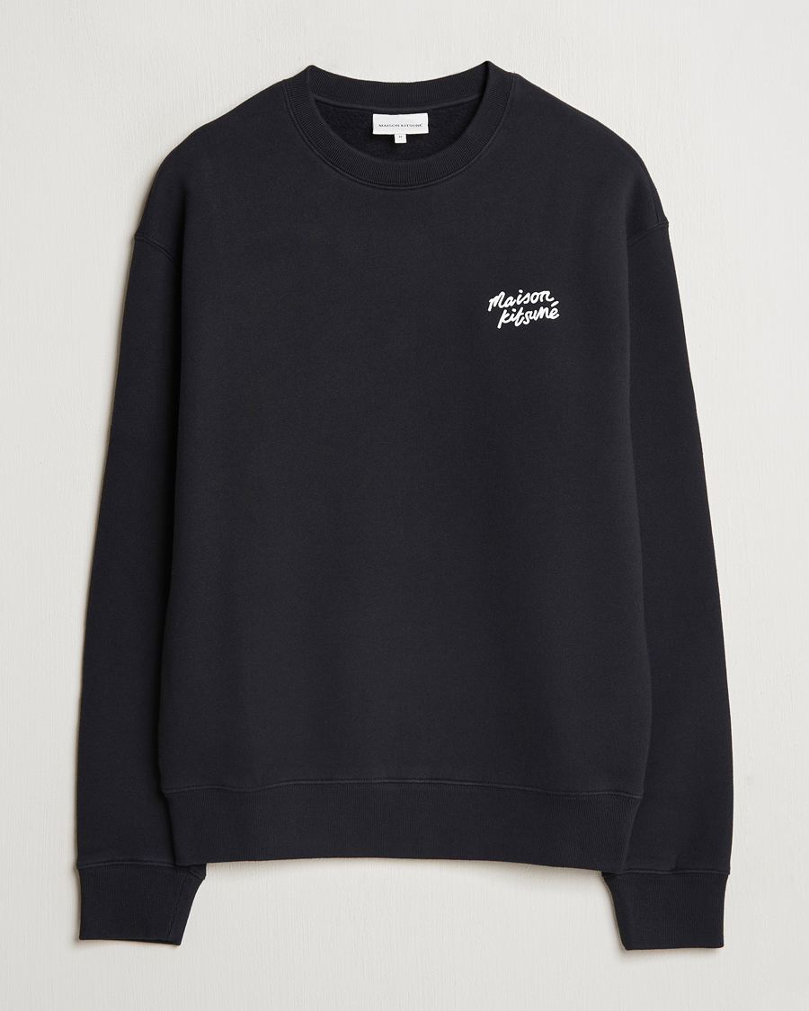 Heren | Truien | Maison Kitsuné | Mini Handwriting Sweatshirt Black