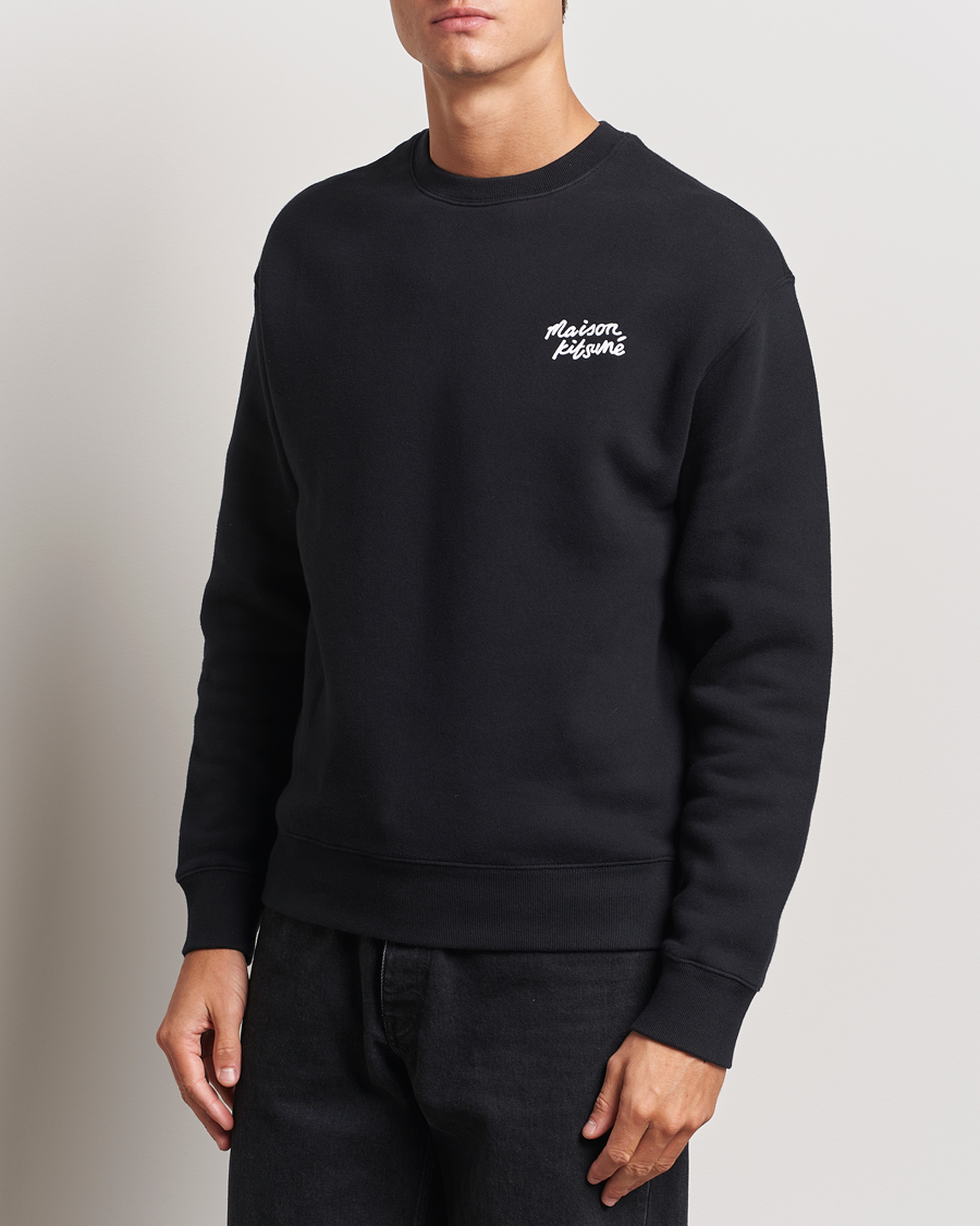 Heren | Truien | Maison Kitsuné | Mini Handwriting Sweatshirt Black