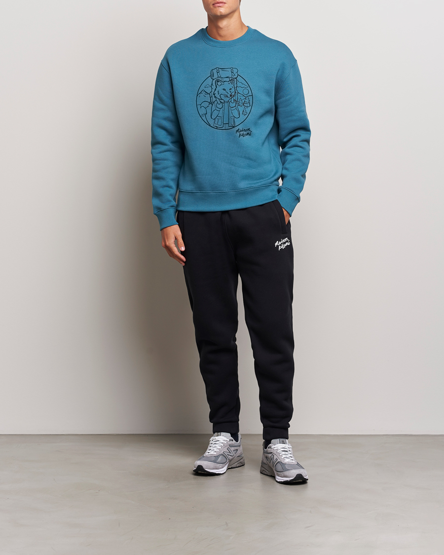 Heren | Truien | Maison Kitsuné | Ramblin Fox Sweatshirt Lake Blue