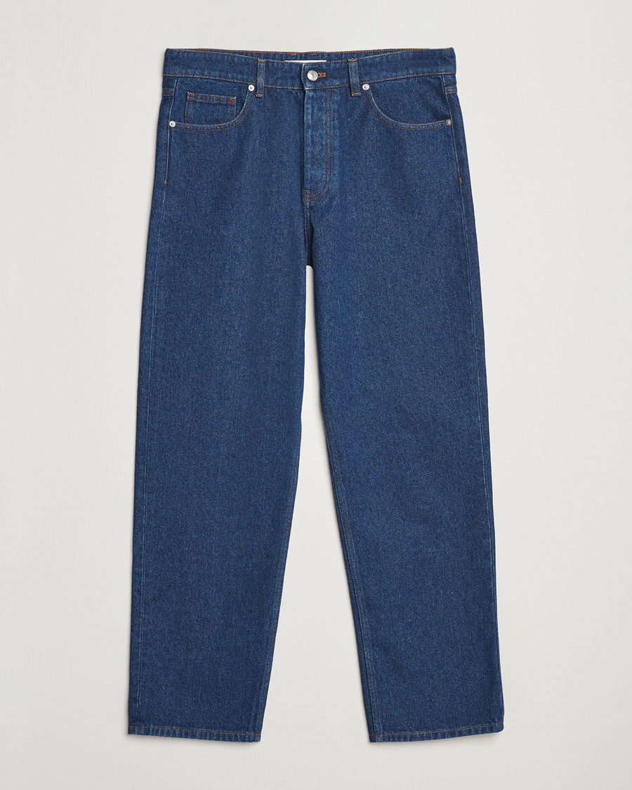 Heren | Jeans | Maison Kitsuné | Straight Fit Jeans Stone Washed Indigo