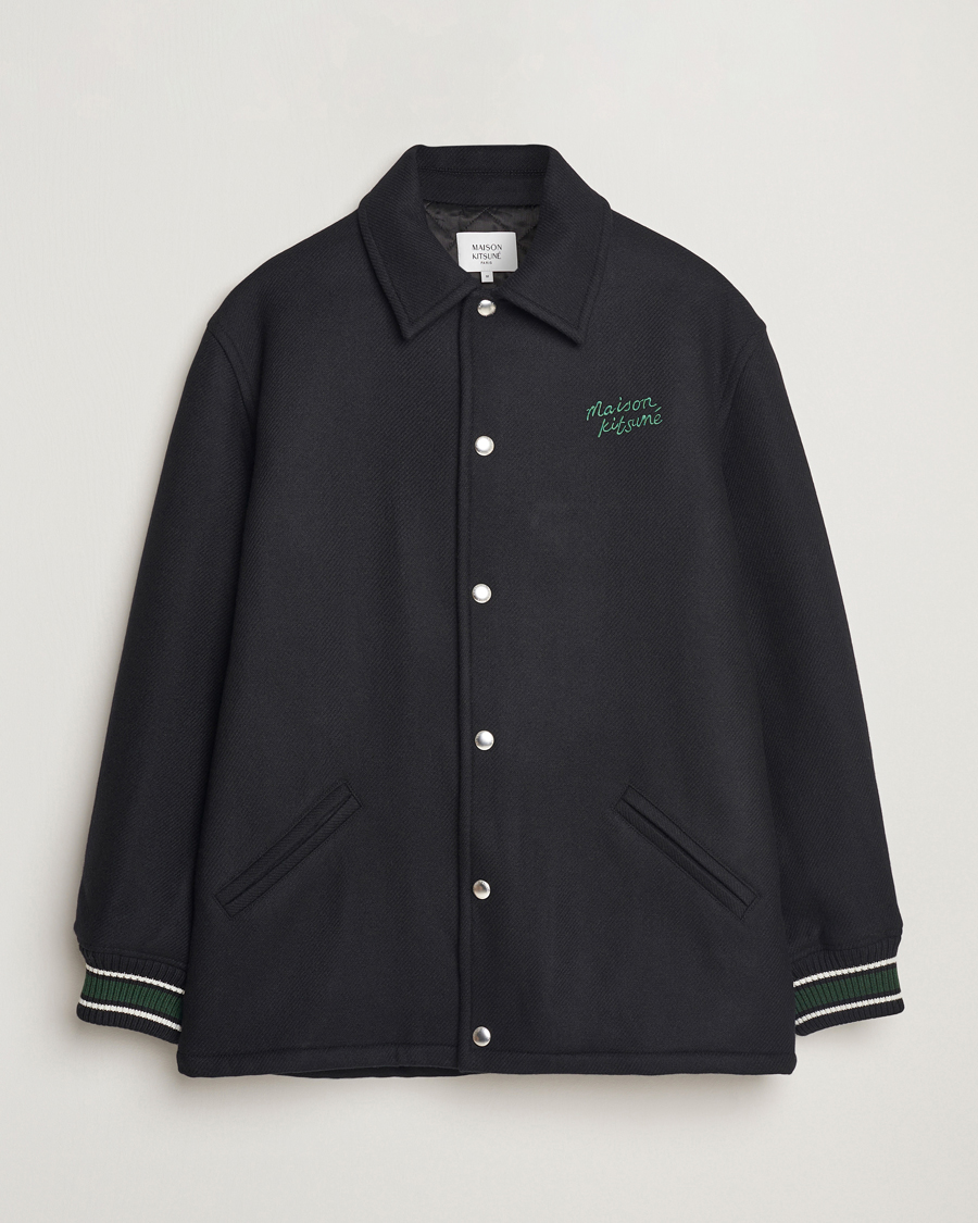 Heren | Jassen | Maison Kitsuné | Varsity Jacket Black