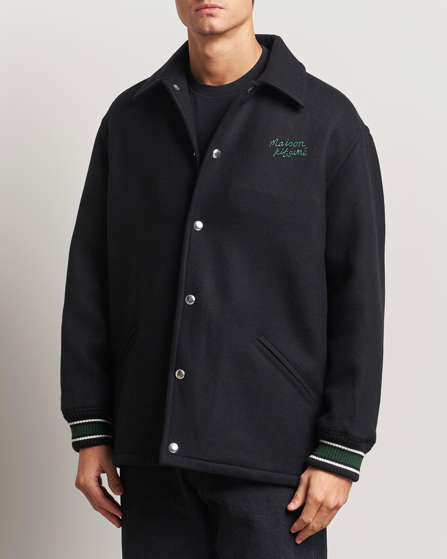 Heren | Jassen | Maison Kitsuné | Varsity Jacket Black