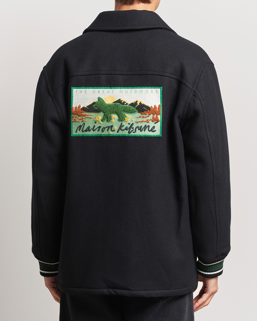 Heren | Jassen | Maison Kitsuné | Varsity Jacket Black
