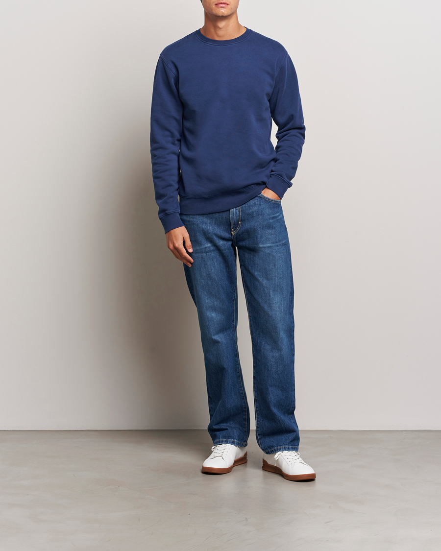 Heren | Truien | Colorful Standard | Classic Organic Crew Neck Sweat Marine Blue