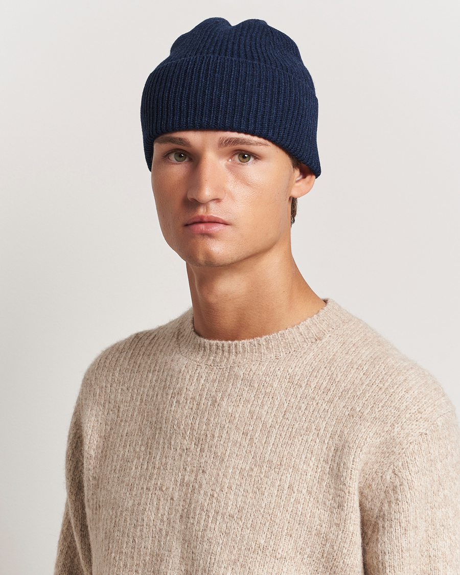 Heren | Mutsen | Colorful Standard | Merino Wool Beanie Marine Blue