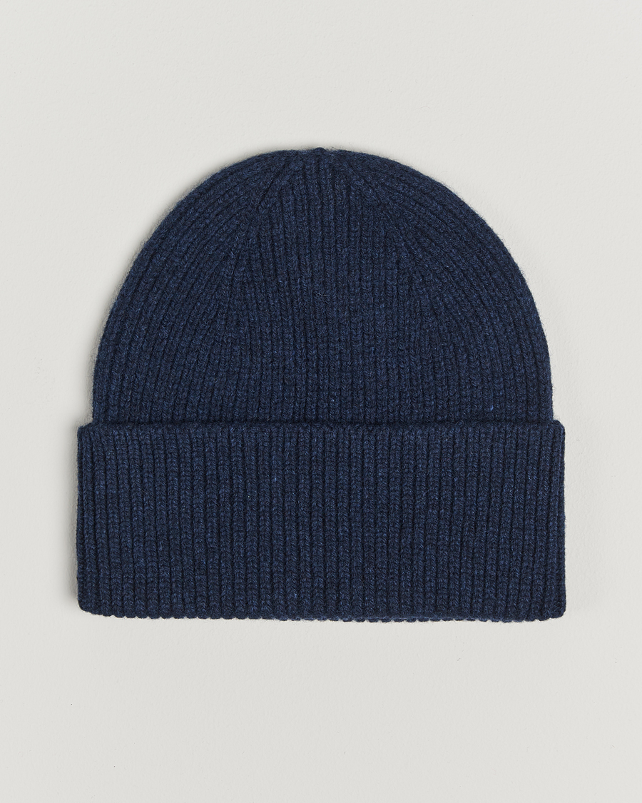 Heren | Mutsen | Colorful Standard | Merino Wool Beanie Marine Blue