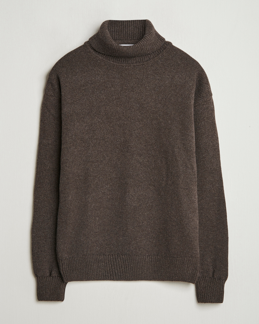 Heren | Truien | Colorful Standard | Merino Wool Turtleneck Coffee Brown