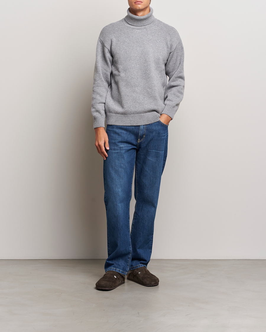 Heren | Truien | Colorful Standard | Merino Wool Turtleneck Heather Grey