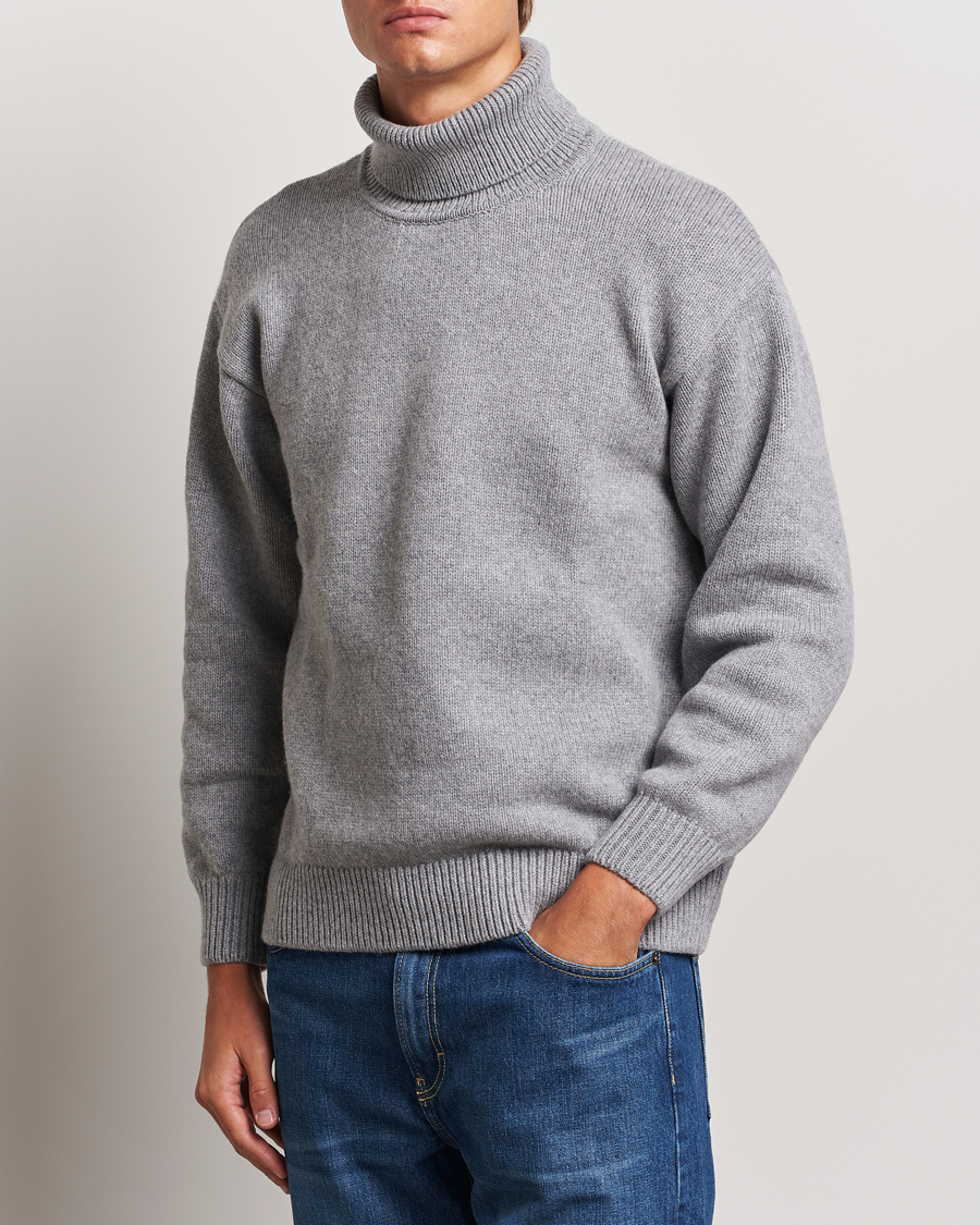 Heren | Truien | Colorful Standard | Merino Wool Turtleneck Heather Grey