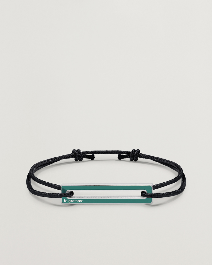 Heren | Sieraden | LE GRAMME | Lacquered Cord Bracelet Green