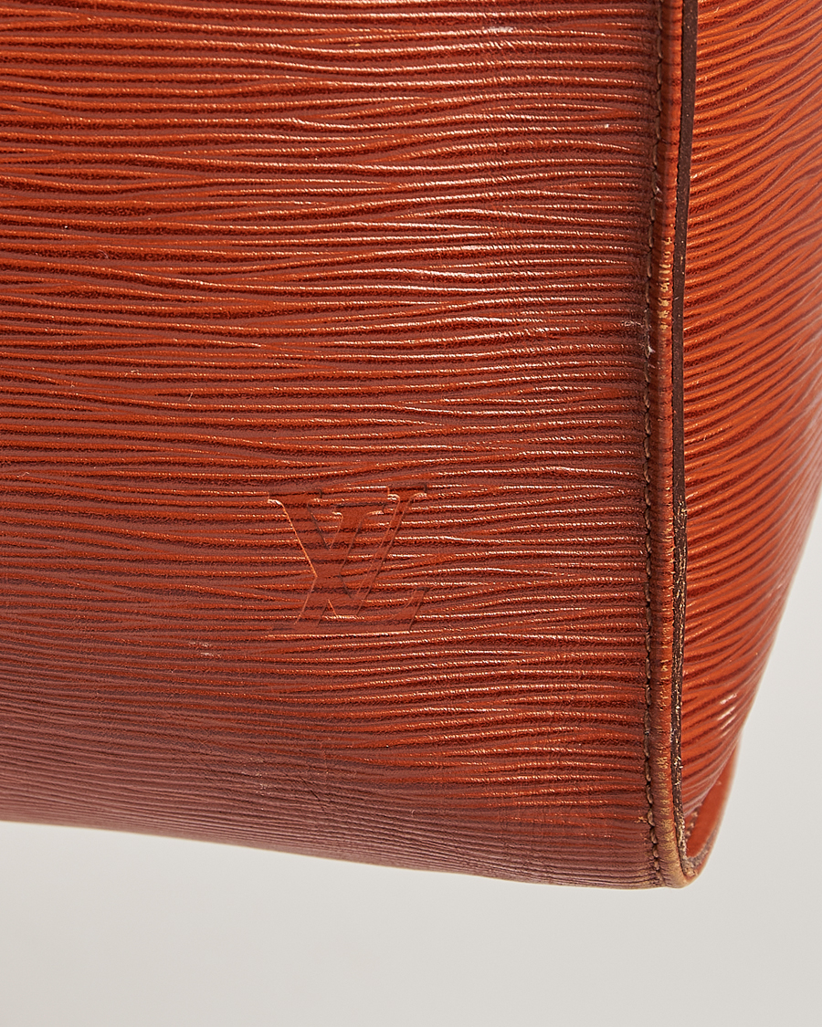 Heren | Louis Vuitton Pre-Owned Keepall 50 Epi Leather Travel Bag Brown | Louis Vuitton Pre-Owned | Keepall 50 Epi Leather Travel Bag Brown
