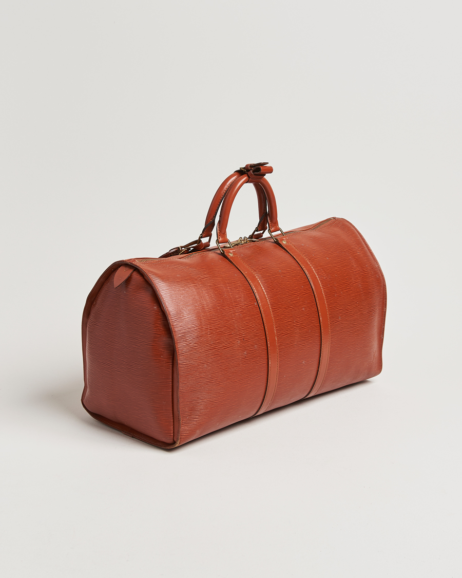 Heren | Louis Vuitton Pre-Owned Keepall 50 Epi Leather Travel Bag Brown | Louis Vuitton Pre-Owned | Keepall 50 Epi Leather Travel Bag Brown