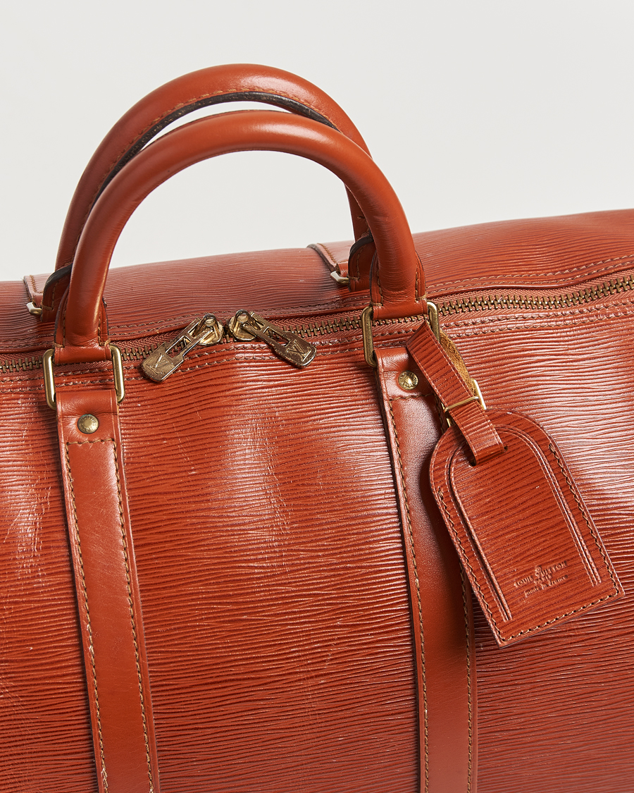 Heren | Louis Vuitton Pre-Owned Keepall 50 Epi Leather Travel Bag Brown | Louis Vuitton Pre-Owned | Keepall 50 Epi Leather Travel Bag Brown