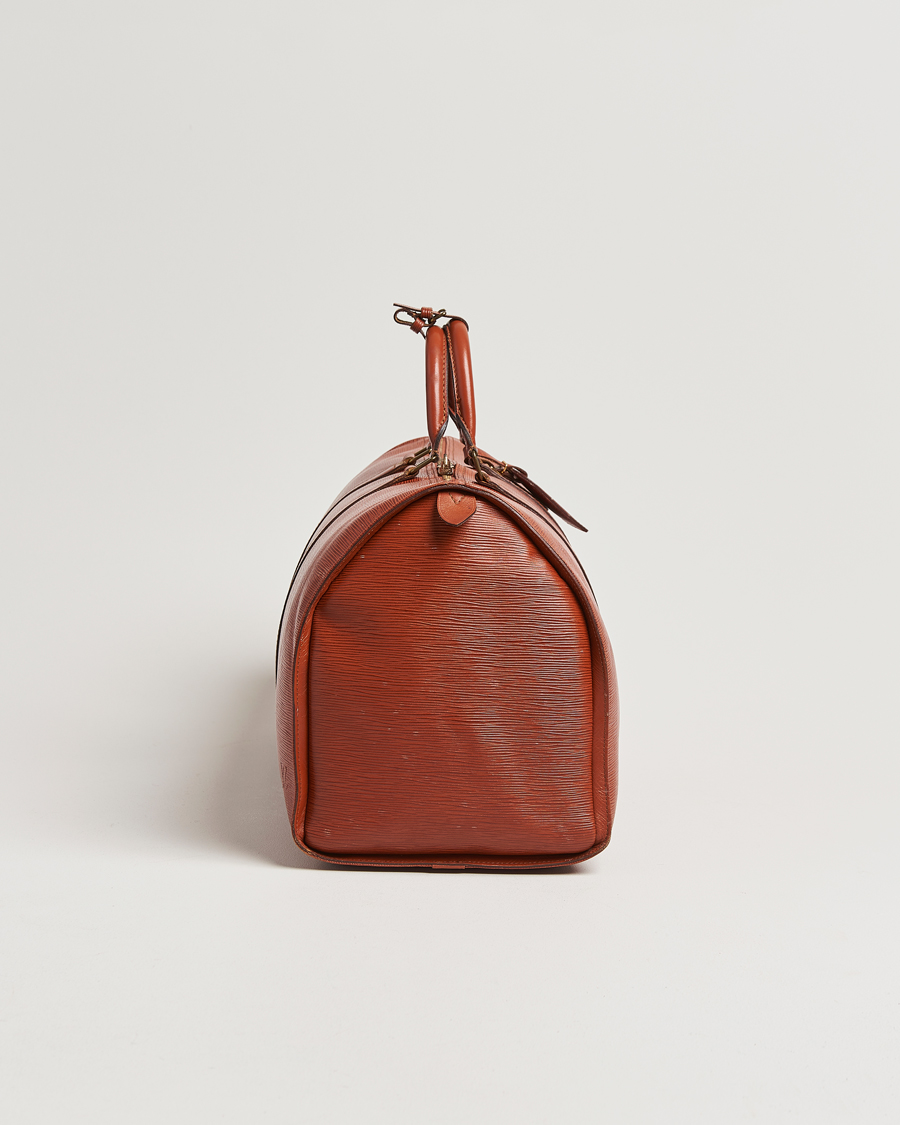 Heren | Louis Vuitton Pre-Owned Keepall 50 Epi Leather Travel Bag Brown | Louis Vuitton Pre-Owned | Keepall 50 Epi Leather Travel Bag Brown